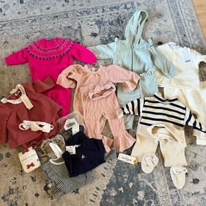 Janie&Jack/Gap/Brand Cute 3mo-9mo Girls Sets – 6 sets + accessories